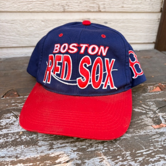 Vintage BOSTON RED SOX MLB Baseball script G CAP official hat snapback - Picture 5 of 7